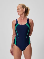 Speedo Blue Quantum Contour One Piece - Image 1 of 4