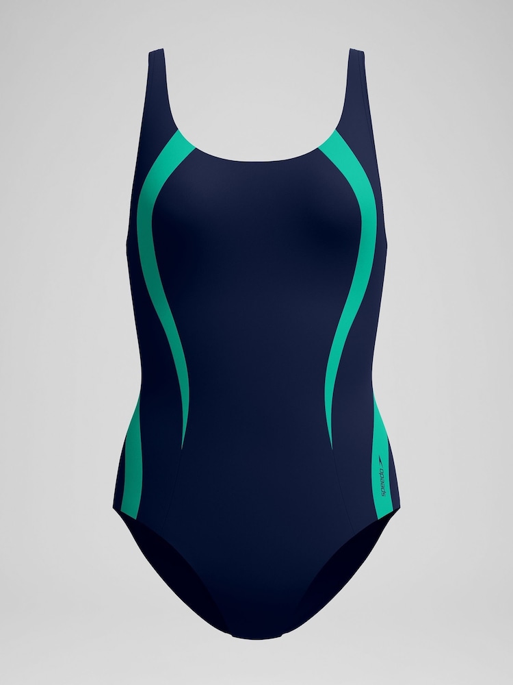 Speedo Blue Quantum Contour One Piece - Image 4 of 4
