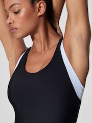 Speedo Black Colourblock Racerback One Piece Swimsuits - Image 5 of 5