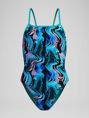 Speedo Printed Web Back Swimsuit - 圖片 4/4