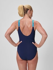 Speedo Blue Print Luna Lustre One Piece Swimsuit - Image 2 of 6