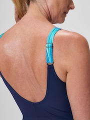 Speedo Blue Print Luna Lustre One Piece Swimsuit - Image 5 of 6