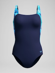 Speedo Blue Print Luna Lustre One Piece Swimsuit - Image 6 of 6