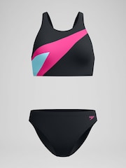 Speedo Black Hyperboom Butterfly Back Bikini Top - Image 7 of 7