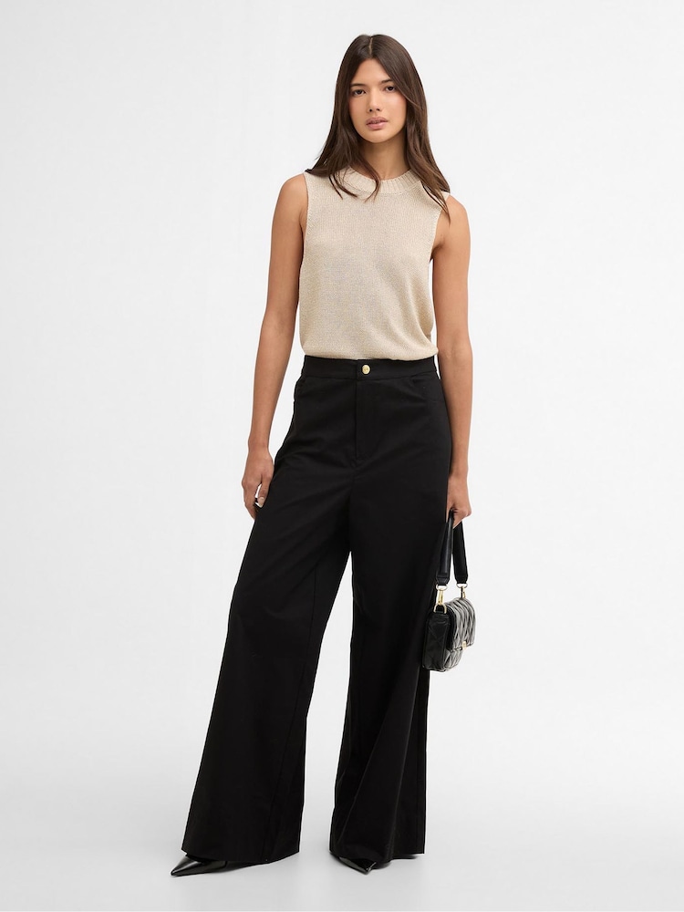 Barbour International Cream Valencia Knitted Vest - Image 2 of 8