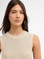 Barbour International Cream Valencia Knitted Vest - Image 5 of 8