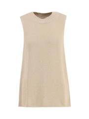 Barbour International Cream Valencia Knitted Vest - Image 7 of 8
