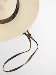 Barbour® Cream Kirkstone Fedora Summer Hat - Image 8 of 8