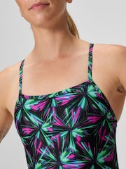 Speedo Black Printed V-Back 2.0 Swimsuit - Image 3 of 5