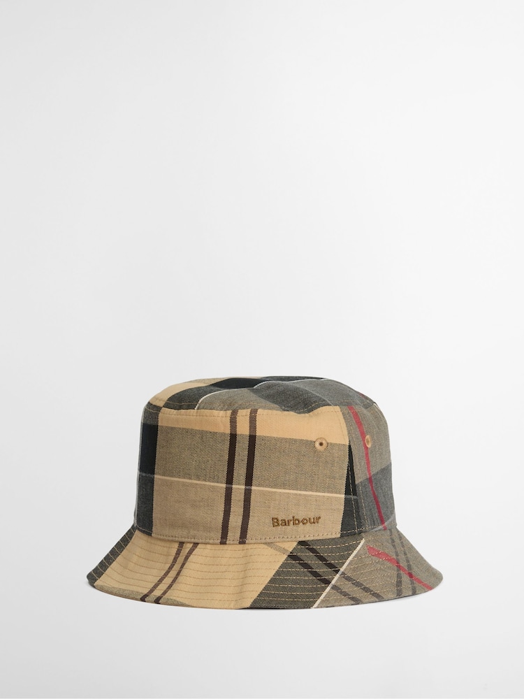 Barbour® Brown Telfield Tartan Bucket Hat - Image 1 of 9