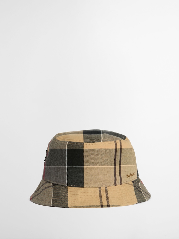 Barbour® Brown Telfield Tartan Bucket Hat - Image 2 of 9
