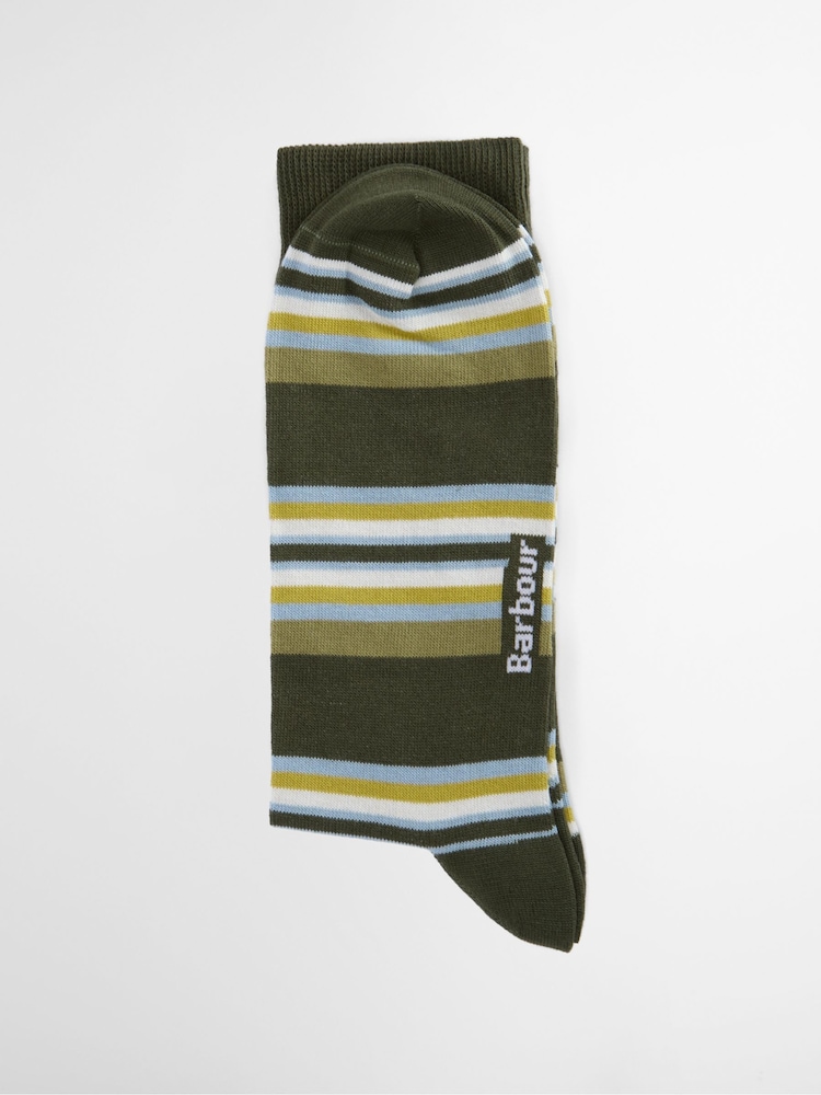 Barbour® Blue Summer Stripe Socks 2 Pack - Image 2 of 5