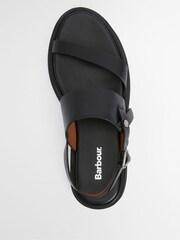 Barbour® Black Dakota Sandals - Image 5 of 9