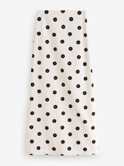 4th & Reckless Cream Polka Dot Printed Linen Blend Maxi Skirt - Image 7 of 7
