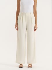 4th & Reckless Cream Buttercream Tailored Straight Leg Trousers - Image 5 of 6
