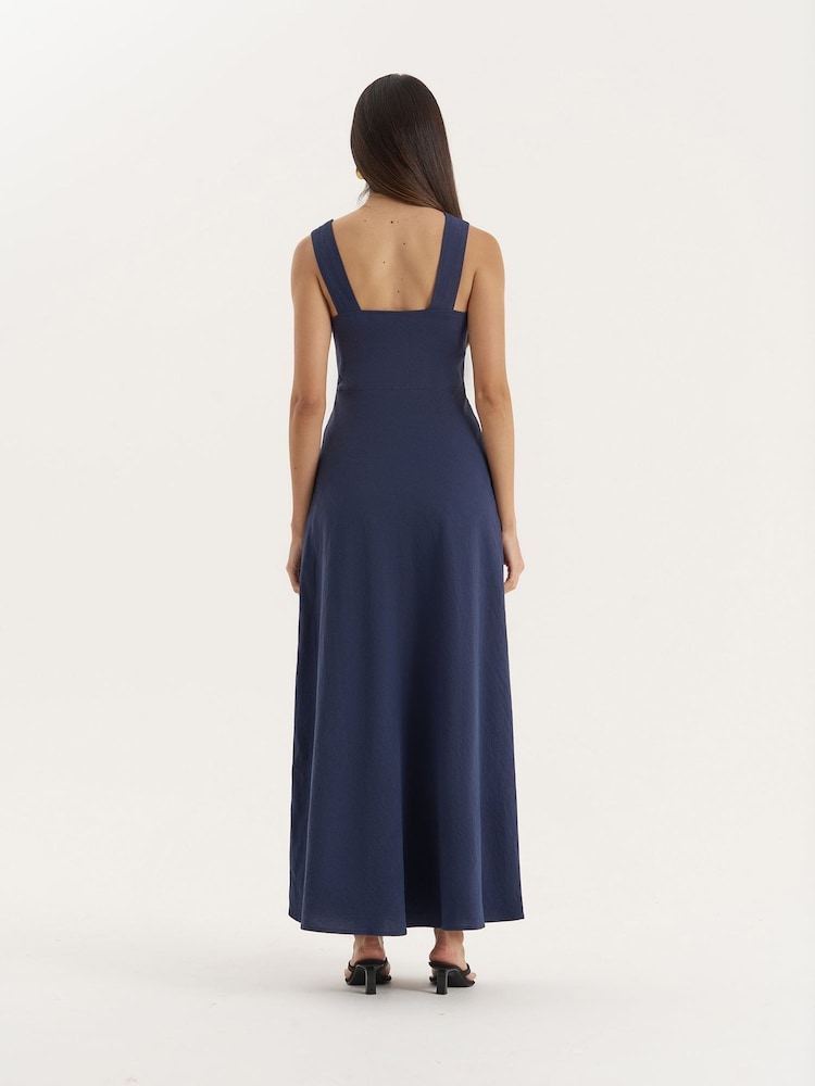 4th & Reckless Blue Cut Out Maxi Dress - Image 2 of 6