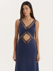 4th & Reckless Blue Cut Out Maxi Dress - Image 3 of 6