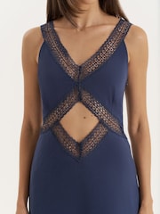 4th & Reckless Blue Cut Out Maxi Dress - Image 4 of 6