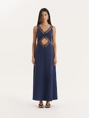 4th & Reckless Blue Cut Out Maxi Dress - Image 5 of 6