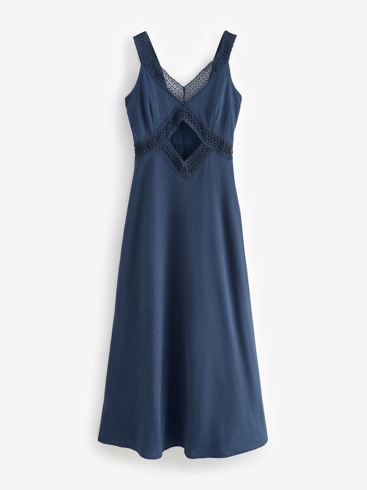 4th & Reckless Blue Cut Out Maxi Dress - Image 6 of 6