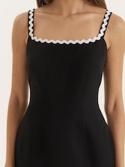 4th & Reckless Black Mini Constrast Trim Dress - Image 5 of 6