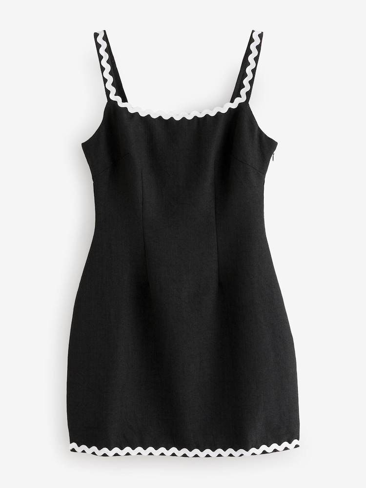 4th & Reckless Black Mini Constrast Trim Dress - Image 6 of 6