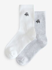 4th & Reckless White Multipack Branded Socks 2 PACK - Image 1 of 6