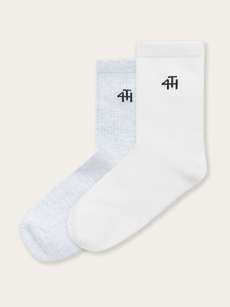 4th & Reckless White Multipack Branded Socks 2 PACK - Image 2 of 6 4th & Reckless White Multipack Branded Socks 2 PACK - Image 2 of 6