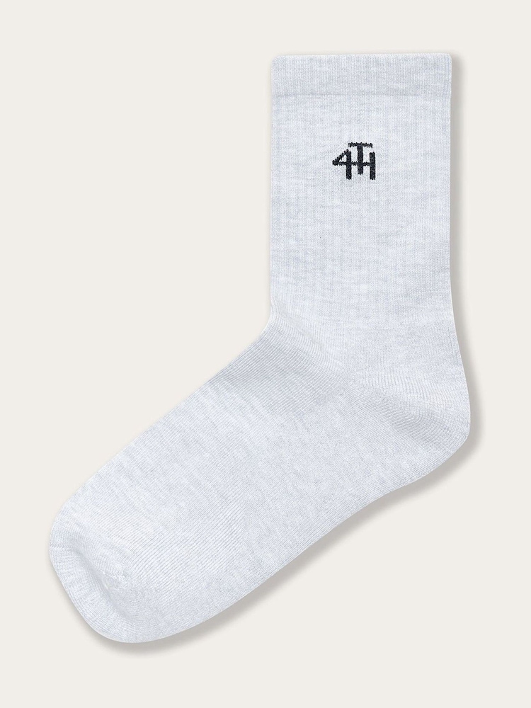 4th & Reckless White Multipack Branded Socks 2 PACK - Image 6 of 6