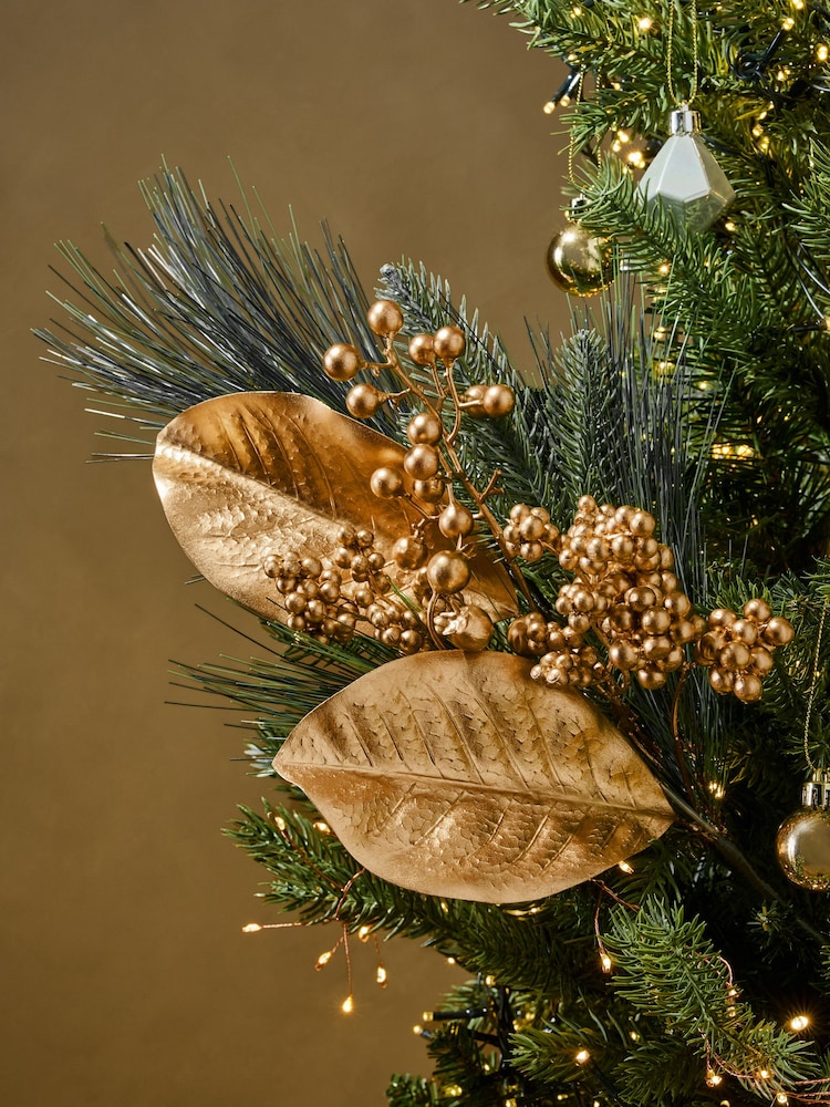 Set of 3 Gold Christmas Tree Picks - Image 1 of 2 Set of 3 Gold Christmas Tree Picks - Image 1 of 2