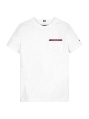 Tommy Hilfiger White Patch Pocket T-Shirt - Image 5 of 6