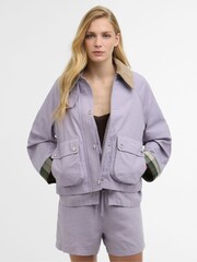 Barbour® Heather Mist Cropped Beadnell Casual Jacket - Image 1 of 9