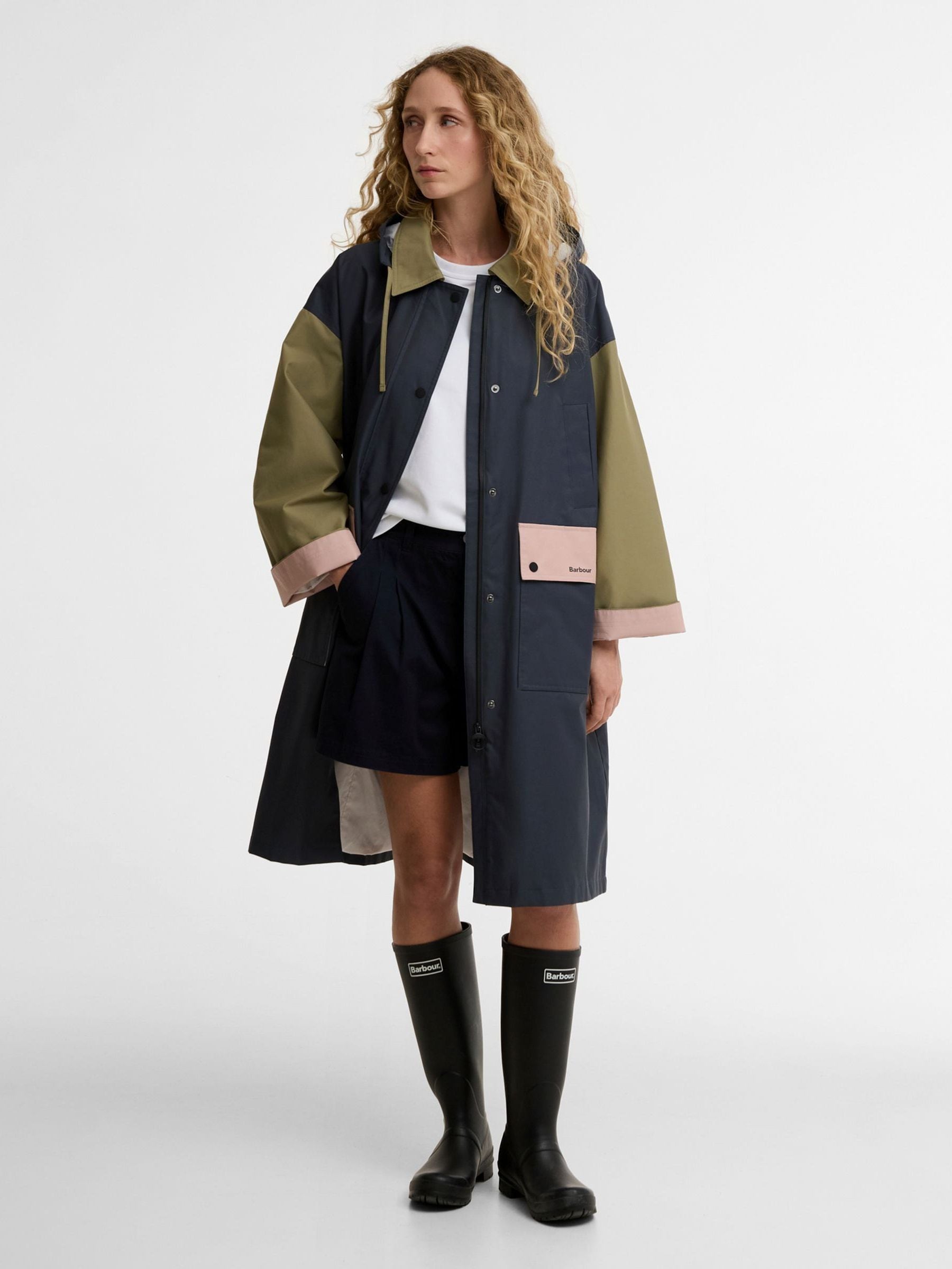 Buy Barbour® Blue Blearigg Showerproof Coat from the Next UK