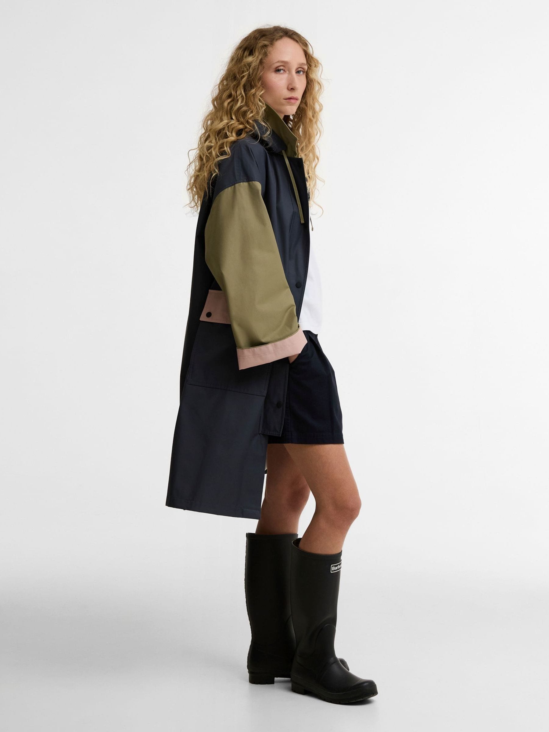 Buy Barbour® Blue Blearigg Showerproof Coat from the Next UK