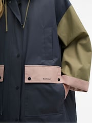 Barbour® Blue Blearigg Showerproof Coat - Image 6 of 8