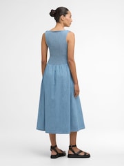 Barbour® Blue Josie Midi Dress - Image 2 of 6