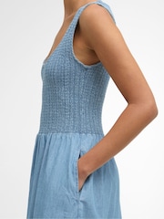 Barbour® Blue Josie Midi Dress - Image 3 of 6