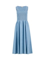 Barbour® Blue Josie Midi Dress - Image 6 of 6