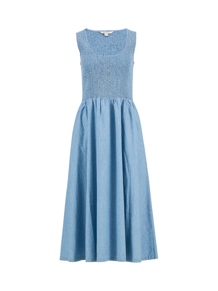 Barbour® Blue Josie Midi Dress - Image 6 of 6