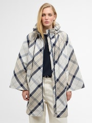 Barbour Blue Kinsale Tartan Showerproof Cape - Image 1 of 7
