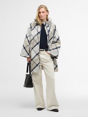 Barbour Blue Kinsale Tartan Showerproof Cape - Image 5 of 7