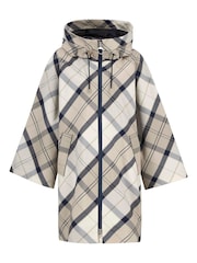 Barbour Blue Kinsale Tartan Showerproof Cape - Image 6 of 7