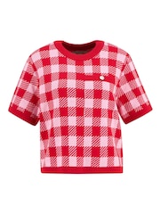 Barbour® Red Esther Knitted Jumper - Image 6 of 7