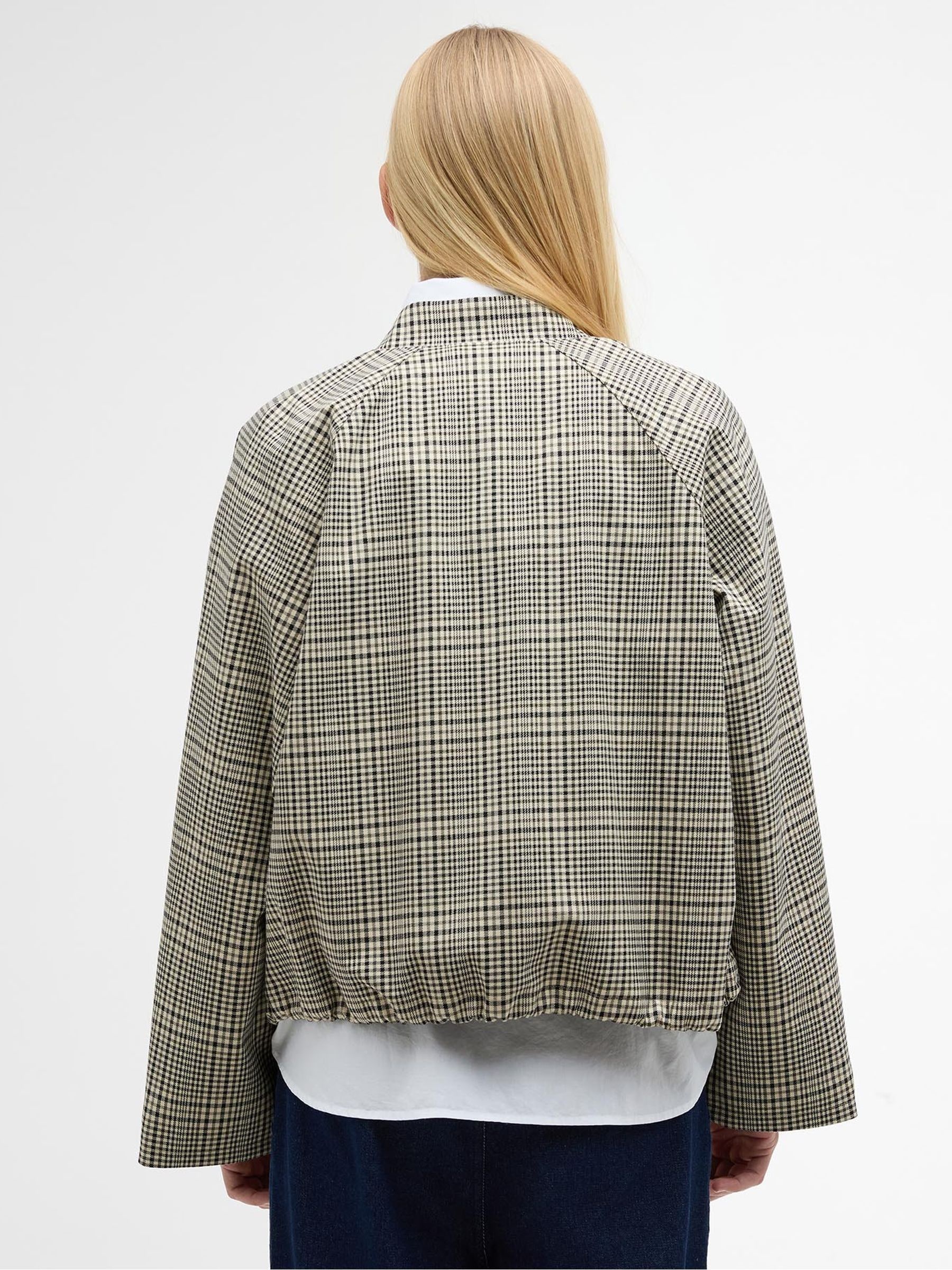 Buy Barbour® Green Leyburn Check Showerproof Bomber Jacket from