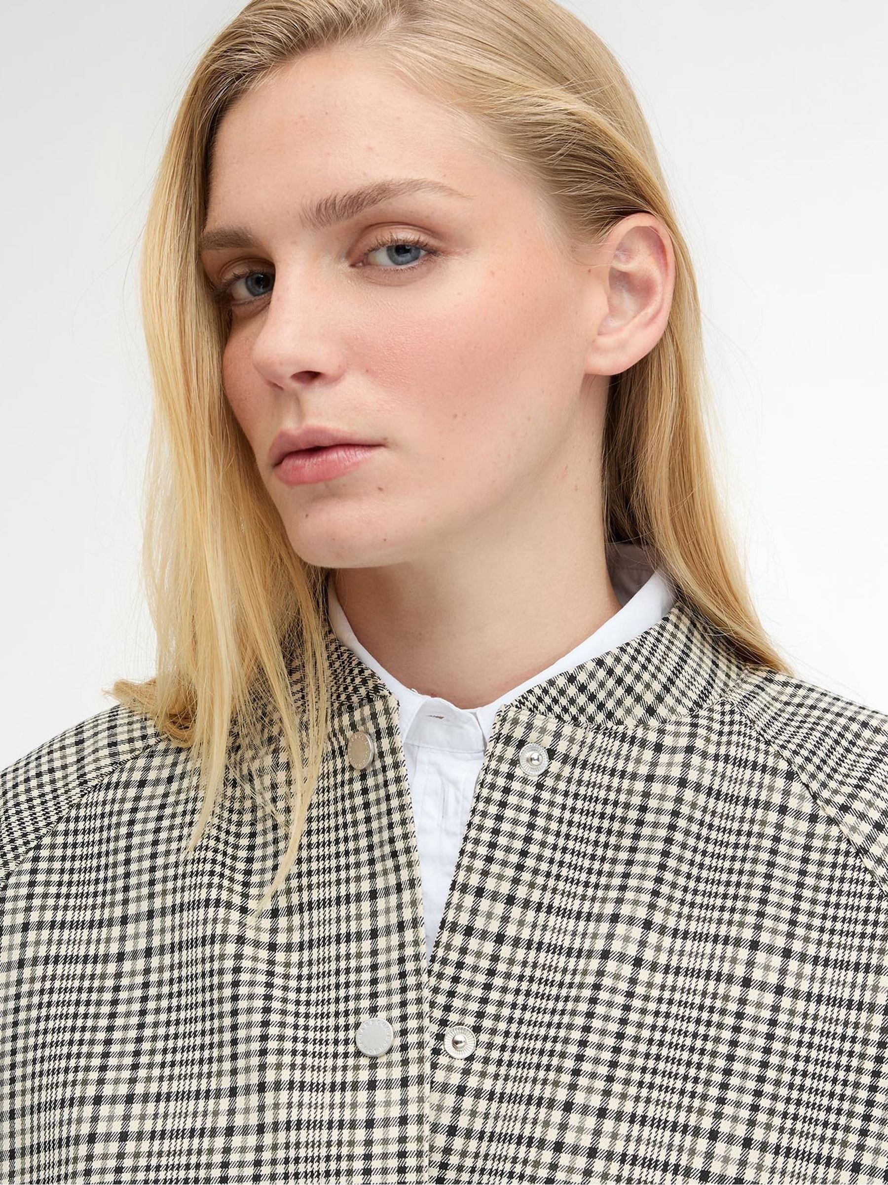 Buy Barbour® Green Leyburn Check Showerproof Bomber Jacket from