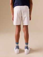 White Regular Fit Chino Linen Shorts (3-16yrs) - Image 3 of 6