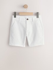 White Regular Fit Chino Linen Shorts (3-16yrs) - Image 5 of 6