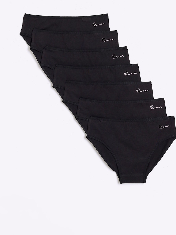 River Island Girls Branded Briefs 7 Pack - Slika 1 iz 3