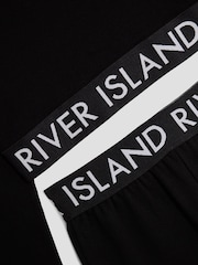 River Island Black Waistband Top and Joggers Set - Image 5 of 8