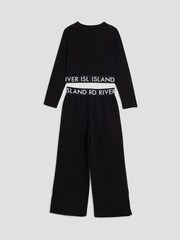 River Island Black Waistband Top and Joggers Set - Image 6 of 8
